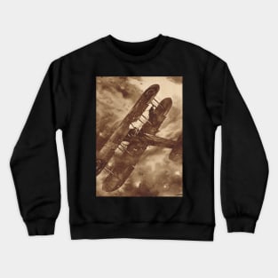 WWI Hero balancing a plane by wing walk Crewneck Sweatshirt